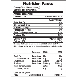 Muscle Core™ ISO-WHEY Strawberry Nutrition Facts, 77 Servings